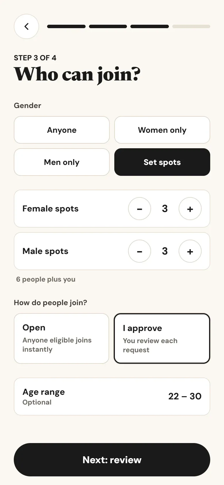Amingoes app: Publish a plan